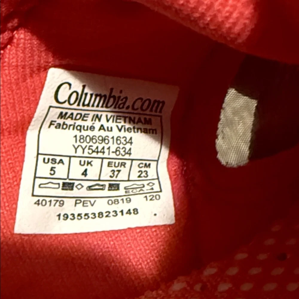 Columbia Pink Youth Okolona TechLite Water Sneakers Size 5